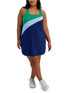 Ideology Macy’s Light Blue & Navy Colorblock Tennis Dress